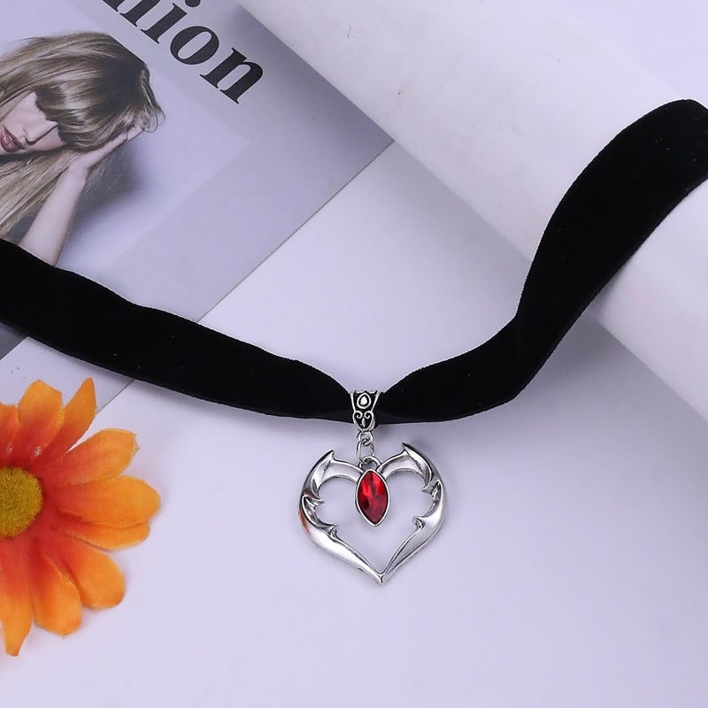Cicod Gothic Black Velvet Goth Choker Necklace for Women,Cameo Black Choker Crow Skull Pendant Necklace Vintage Collar Skull Necklace Gothic Jewelry - Image 5